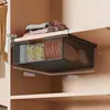 Caja de almacenamiento para calcetines, organizador de ropa interior, caja de almacenamiento tipo canasta extraíble, herramienta de almacenamiento por capas para armario estilo cajón colgante