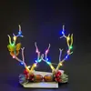 Diadema Luminosa de Astas Navideñas Pasador Estilo Bosque Accesorios para el Cabello Atrezzo de Actuación Infantil Venta Caliente al por Mayor