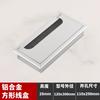 Caja de cables de plástico de nailon para escritorio, placa de cubierta con orificio roscado de aleación de zinc de 35/50/53/60/80 mm²