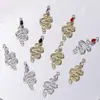 Acessórios de Liga de Cobra em Forma de S Duplo Pendente Textual Simples Material para Conexão de Pingente com Franja Brincos Feitos à Mão DIY
