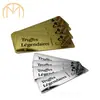 Placa de identificación de acero inoxidable metálico nombre de corrosión aleación de aluminio letrero convexo logo de placa de identificación metálica extrusión cursor alto,
