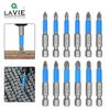 Conjunto de Bits Antiderrapantes Lavie 6 Peças Aço S2 Magnético Ponta de Bit Elétrico Ph123Pz123 Aço Tungstênio Fresa Chave de Fenda