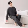 Algodón Lyocell para Hombre, Manga Larga, Holgado, Transpirable, Casual, Conjunto de Pijama 2026, Nuevo Conjunto para Estar en Casa