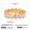 Anillos Estilo Europeo y Americano Wanxing Acero Inoxidable Chapado en Oro de 18 Quilates Joyería de Circonita Estilo Clásico Transfronterizo Anillos de Lujo Ligero de Nicho Venta al por Mayor