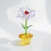 Vidrio Zibo Hecho a Mano Integrado Planta en Maceta Pequeña Montaje en Coche Decoración de Escritorio de Oficina Artesanías Adornos Venta al por Mayor Transfronteriza