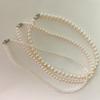 Fiebre Collar de Perlas Simples Primavera y Verano Cierre de Hebilla Yuanbao Shijia Cadena de Lana para Mujer Combinación con Todo Sentido de Alta Gama