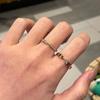 "Promesa de Dedo a Dedo" Estilo Coreano Microincrustado Apilable Comida Anillo de Dedo Nicho de Moda Elegante Anillo de Moda para Hombres y Mujeres