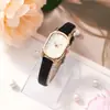 Nuevo reloj de cuarzo para mujer para el día a día con un temperamento artístico, correa fina de cuero, esfera pequeña, reloj casual de nicho, reloj para exámenes