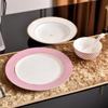 Cuenco de Cerámica de Lujo, Plato de Porcelana de Hueso, Cuenco para Sopa Rombo Serie Estrella, un Artefacto Imprescindible para Cocinar y Comida Gourmet, Juego de 4 Piezas