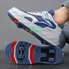 Vsv heelloon zapatos de cuatro ruedas para nuevos estudiantes patines infantiles para adultos zapatos que explotan para niños y niñas desmontables con ruedas
