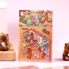 Pegatinas de Paisaje en Miniatura, Materiales para Cuadernos, Lindas Pegatinas Creativas de Escena de Panadería de Dibujos Animados, Venta al por Mayor para Niños