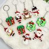 Llavero Colgante de Navidad Papá Noel Santa Muñeco de Nieve Árbol de Navidad Accesorios Pegamento Suave Navidad Pequeños Regalos
