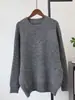Nueva colección Otoño/Invierno 2026: Suéter de punto liso, cuello redondo, estilo coreano, corte holgado, ajuste relajado, suave y cómodo, estilo jersey, top de mujer de moda