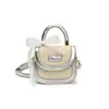 Bolsas para Niños 2025 Nuevo Bolso de Mano de Verano Moda Patrón de Paja Costura Diagonal Informal de Moda Bolso Cruzado para Niñas