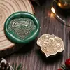 Novo Produto 2026 Série de Natal Cabeça de Selo de Cobre Embossada de Formato Irregular com Motivos de Rena e Floco de Neve para Selos de Cera de Natal
