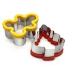 Ferramentas de Cozinha Protetor de Mão Corte de Sanduíche Ferramenta para Fondant de Confeitaria Aço Inoxidável Molde de Bolo Árvore de Natal Molde de Bolo Homem de Gengibre