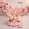 Arreglo floral artificial de alto nivel con flores rosas para bodas, arco de luna para bodas, flores para bodas
