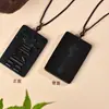 Pendente de Obsidiana Natural Baguá para Aprimoramento de Cantos, Cinco Elementos, Qiankun, Cultura Chinesa Tradicional, Produtos Culturais e Criativos, Pingentes para Casal para Homens e Mulheres