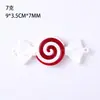Novos enfeites de pirulito de Natal, decorações de árvore de Natal DIY, pingentes criativos de doce bicolor vermelho e branco