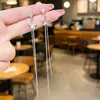Pendientes de Borla de Doble Capa con Estrella de Cinco Puntas de Circonita Estilo Coreano, Estilo Largo que Hace que la Cara Parezca Más Pequeña, Pendientes de Cadena de Estrella Dulces y Geniales, Pendientes para el Trabajo