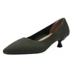 1507 Zapatos de Princesa Tejidos para Mujer de Punta Fina y Tacón Bajo Kitten, Suela Suave, Tacón Medio-Alto Planos para Mujer, Cómodos y Modernos, Elegantes