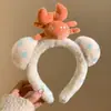 Diadema Dulce Rosa Estampado Leopardo Gato Kt con Lazo 2025 Nuevo Estilo Femenino Anti-Deslizante para Lavado Facial