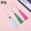 Franja de Coroa Cloisonné Estilo Antigo Franja Pendente Hanfu Leque Redondo Marcador de Página Pente Pingente Decorativo Fabricante Estoque Atacado