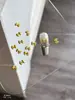 Arte de Unha Laço Joia de Liga Tridimensional Luxo Leve Dourado e Prateado Borboleta Oca Rebite Diamante de Unha Decoração Atacado