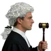 Perucas de Juiz Europeu, Acessórios de Fantasia Estilo Tribunal Vintage para Adultos Masculinos e Femininos