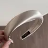 Diadema Satinada Cremosa con Brillo Simple Versátil Corona Alta Diadema Ancha Pinza para el Cabello Dulce Temperamento