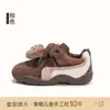 Tênis Feminino de Couro Genuíno 2026 Novo Outono Sapatos Esportivos Infantis para Crianças Maiores, Sapatos Casuais para Campus