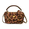Bolso Retro con Estampado de Leopardo y Asa de Moño para Niñas Caricatura Lindo Gatito Bolso Cruzado para Bebé Bolso Mini Nuevo para Niños