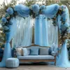 Cortinero de Gasa para Dropshipping Transfronterizo Decoración de Escenario para Bodas y Fiestas al Aire Libre Fondo Arco de Boda Malla