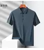 Camiseta transpirable de secado rápido para exteriores para mujer y hombre en verano, polo de manga corta con sensación fresca, top deportivo de seda helada antiarrugas para correr con cuello