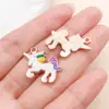 Colgante de Unicornio de Dibujos Animados Lindo de Aleación para Pendientes, Collares, Llaveros, Accesorios de Joyería DIY