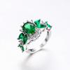Zhenrong AliExpress Wish joyería superventas anillo para dama de circón esmeralda europeo y americano accesorios de joyería creativos regalos