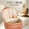 Bolso Cosmético Nuevo de Cuero Brillante para Chaqueta de Plumas, Ligero, Suave, Amigable con la Piel, Bolso Impermeable para Guardar Cosméticos, Bolso de Mano Portátil para Mujer
