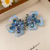 Pendientes de Borla de Uva de Flor de Aguja Plateada Estilo Bosque Tachuelas de Moda Pendientes de Lujo Ligero de Gama Alta con Sentido de Diseño Nicho