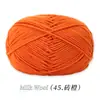 Ovillo de Hilo de Algodón Leche de 4 Hebras, Ovillo de Hilo Medio-Grueso para Crochet Hecho a Mano, Muñeca de Crochet DIY, Bolso, Hilo para Suéter de Bebé