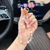 Cadena para Teléfono de Cristal con Cuentas y Conchas Estilo Océano Colgante de Perla Llavero Versátil Colgante para Bolso Venta al por Mayor