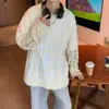 Suéter delgado de punto de color liso con diseño hueco de corte holgado y mangas largas, unisex, nuevo top de nicho estilo vintage otoñal desgastado