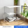 Casa de Gaiola para Gatos Villa Super Grande Espaço Livre Interior Pequena Casa para Gatos com Banheiro Casa para Gatos de Camada Dupla Ninho de Gato