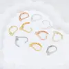 Ganchos de Orelha de Cobre Banhados a Ouro 18K em Formato D com Argola Interna, Fecho de Pressão Estilo Francês, Acessórios para Brincos DIY Feitos à Mão A35A