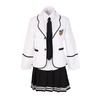 Uniforme escolar de manga comprida estilo japonês e coreano estilo britânico infantil Uniforme JK para alunos do ensino fundamental e médio Terno de roupas de primavera e outono para homens e mulheres
