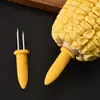 En Stock Al Por Mayor Acero Inoxidable Soporte para Mazorca Tenedor de Maíz para Barbacoa Gadget de Cocina Tenedor para Carne Fruta de Parrilla Brocheta para Maíz