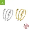 Anillo Sencillo Multicapa de Diseño Original Yinziyun Plata de Ley S925 Moda de Gama Alta Anillo Ajustable de Tres Anillos para Mujer