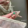 Anel de Jade Verde Claro Atacado do Fabricante, Inserido com Prata S925, Design Fresco e Delicado, Anel de Prata Pura 925