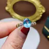 Anillo de Piedras Preciosas Naturales con Citrino, Granate, Amatista, Peridoto y Topacio, Hecho de Plata S925, Simple y Versátil
