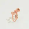 Clip para oreja con tornillo de retención color oro real 18K chapado en cobre con colgante sin perforación convertidor de clip para oreja sin dolor accesorios para pendientes DIY