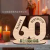 Adornos Digitales para Billetera de Cumpleaños Nuevos Transfronterizos Madera 2D Estilo Simple Decoración de Escritorio Manualidades Adornos